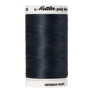 Mettler Poly Sheen #0132 DARK PEWTER GREY 800m Trilobal Polyester Thread