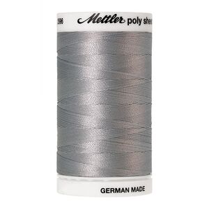 Mettler Poly Sheen #0142 STERLING SILVER GREY 800m Trilobal Polyester Thread