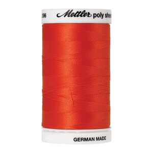 Mettler Poly Sheen #1304 RED PEPPER 800m Trilobal Polyester Thread