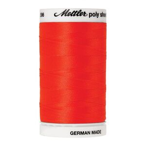 Mettler Poly Sheen #1306 DEVIL RED 800m Trilobal Polyester Thread