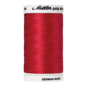 Mettler Poly Sheen #1805 STRAWBERRY RED 800m Trilobal Polyester Thread