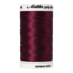 Mettler Poly Sheen #2113 CRANBERRY 800m Trilobal Polyester Thread