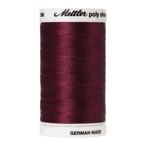 Mettler Poly Sheen #2222 BURGUNDY 800m Trilobal Polyester Thread