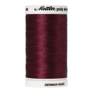 Mettler Poly Sheen #2222 BURGUNDY 800m Trilobal Polyester Thread