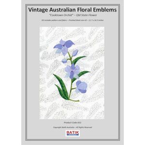 COOKTOWN ORCHID Vintage Australian Floral Emblems Applique Kit A31