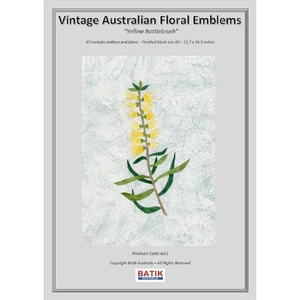 YELLOW BOTTLEBRUSH Vintage Australian Floral Emblems Applique Kit A35