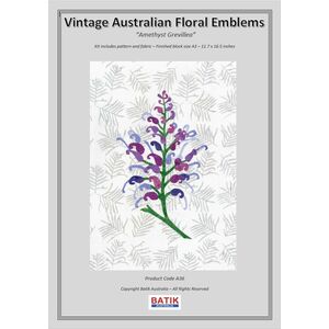 AMETHYST GREVILLEA Vintage Australian Floral Emblems Applique Kit A36