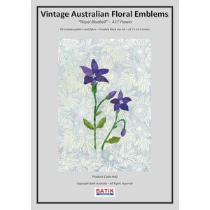 ROYAL BLUEBELL Vintage Australian Floral Emblems Applique Kit A40