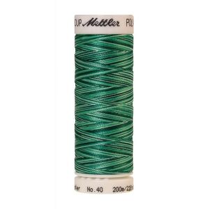 Poly Sheen Multi 40, #9931 MINTY LEAVES Trilobal Polyester Thread 200m