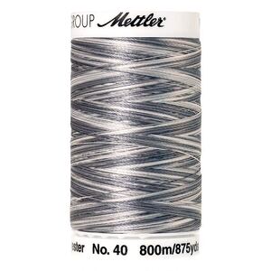 Poly Sheen Multi 40, #9920 OVERCAST GREYS 800m Trilobal Polyester Thread by Mettler