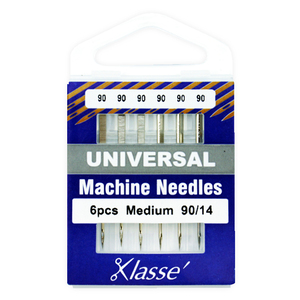 Klasse Sewing Machine Needles, UNIVERSAL Size 90/14, Pack of 6 Needles
