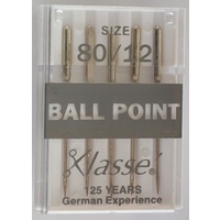Klasse BALL POINT Size 80/12 Sewing Machine Needles Pack of 5 Needles