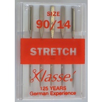 Klasse Sewing Machine Needles, STRETCH Size 90 / 14, Pack of 5 Needles