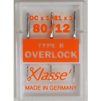 Klasse Overlocker Needles, TYPE B, DCx1, 81x1, Pack of 3 Needles, Serger Needles