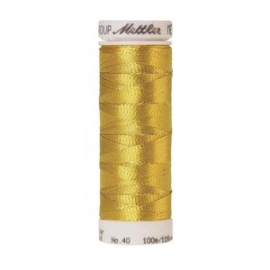 Mettler Metallic 40, #0490 BRIGHT GOLD Embroidery Thread 100m
