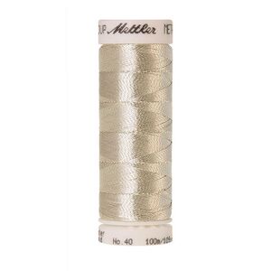 Mettler Metallic 40, #2701 SILVER Embroidery Thread 100m