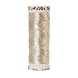 Mettler Metallic 40, #2701 SILVER Embroidery Thread 100m