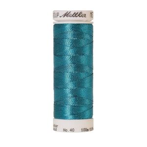 Mettler Metallic 40, #4101 BRIGHT TURQUOISE Embroidery Thread 100m