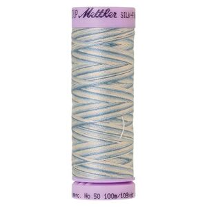 Mettler Silk-Finish Cotton Multi 50, #9810 TRANQUIL BLUE 100m Cotton Thread
