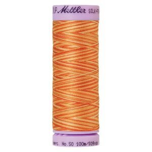 Mettler Silk-Finish Cotton Multi 50, #9834 RUST OMBRE 100m Cotton Thread