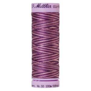 Mettler Silk-Finish Cotton Multi 50, #9838 LILAC BOUQUET 100m Cotton Thread