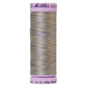 Mettler Silk-Finish Cotton Multi 50, #9843 SILVERY BLUES 100m Cotton Thread