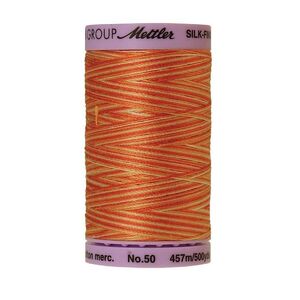 Mettler Silk-Finish Cotton Multi 50, #9834 RUST OMBRE 457m Cotton Thread