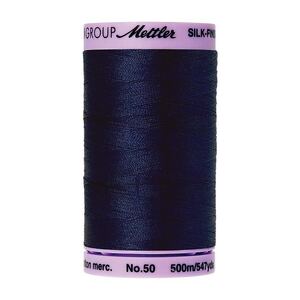 Mettler Silk-finish Cotton 50, #0825 NAVY 500m Thread (Old #0916)