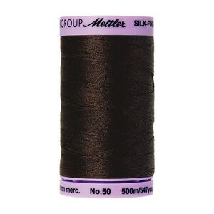 Mettler Silk-finish Cotton 50, #1002 VERY DARK BROWN 500m Thread (Old #0712 & #0745)