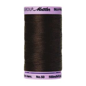 Mettler Silk-finish Cotton 50, #1002 VERY DARK BROWN 500m Thread (Old #0712 &amp; #0745)