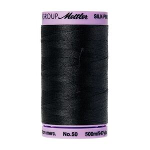Mettler Silk-finish Cotton 50, #4000 BLACK 500m Thread (Old #0003)