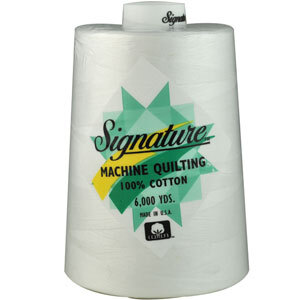 Signature 40, 001 White Cotton Machine Quilting Thread 6000yd (5487m)