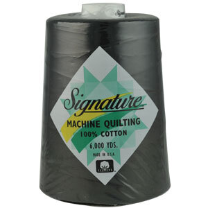 Signature 40, 070 Black Cotton Machine Quilting Thread 6000yd (5487m)