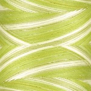 Signature Variegated 40, M84 Limey Greens Cotton Machine Quilting Thread  3000yd