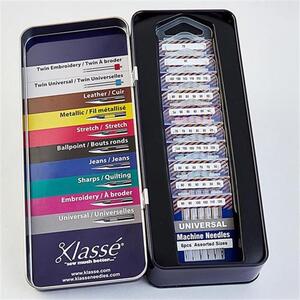 Klasse 10 x Packs Needles, Storage Tin, Most Popular Machine Needles