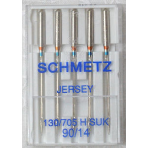 Schmetz JERSEY Ballpoint Machine Needles, Size 90 / 14, Pack of 5 Needles