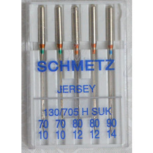 Schmetz JERSEY Ballpoint Machine Needles, Assorted, 5 Needles (2 x 70, 2 x 80, 1 x 90)