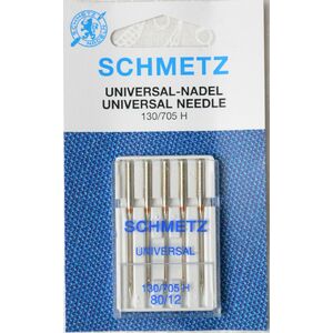 Schmetz Universal Machine Needles, Size 80 / 12, Pack of 5 Needles