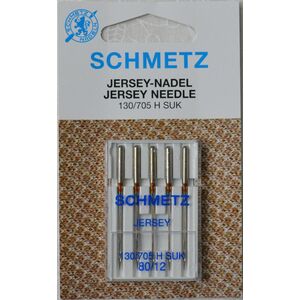 Schmetz Machine Needle JERSEY (BALLPOINT) Size 80 / 12, Packet of 5 Needles