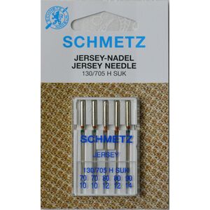 Schmetz Machine Needle JERSEY (BALLPOINT) Mix Sizes 70-90, Packet of 5 Needles