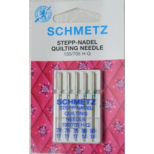 Schmetz Machine Needles Quilting Sizes75-90, Pack of 5 Needles, 130/705 H-Q