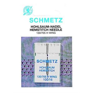 Schmetz Hemstitch (Wing) Sewing Machine Needle, Size 100/16, Pack of 1 Needle