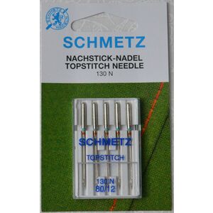 Schmetz Machine Needle TOPSTITCH Size 80/12, Pack of 5 Needles