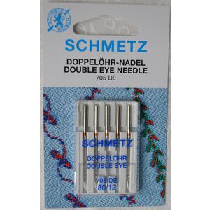 Schmetz Machine Needle DOUBLE EYE 705 DE Size 80 (TP)