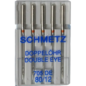 Schmetz Machine Needle DOUBLE EYE 705 DE Size 80 (TP)
