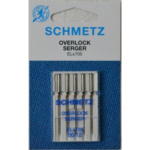 Schmetz Machine Needle OVERLOCKER ELx705, Packet Of 5 Needles Size 80/12