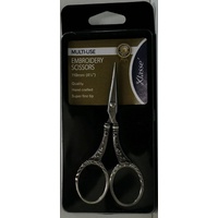 Klasse Multi Use Ornate Embroidery Scissors, 110mm, Hand Crafted, Super Fine Tip