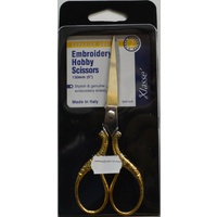 Klasse Embroidery &amp; Hobby Scissors, 130mm 5&quot;, Gold Plated Handles