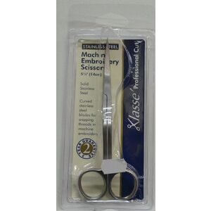 Klasse Stainless Steel Machine Embroidery Scissors 140mm Curved Blade Bent Handle
