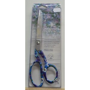 Klasse Drop Forged Floral Handle Dressmaking Scissors, 203mm, 8&quot;, Dark Blue